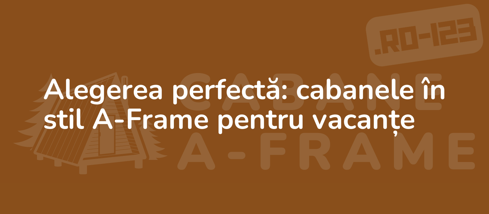 Alegerea perfectă: cabanele în stil A-Frame pentru vacanțe