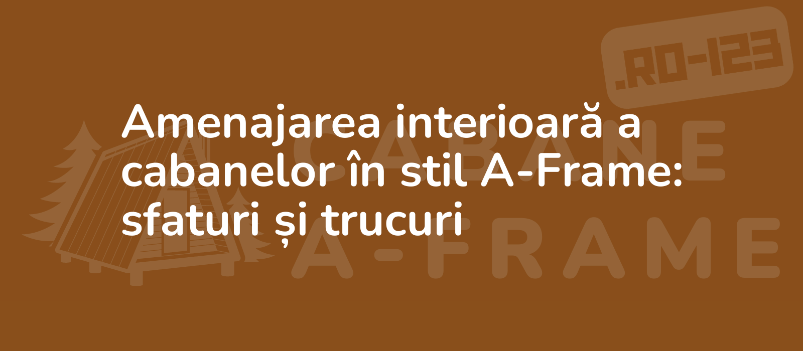 Amenajarea interioară a cabanelor în stil A-Frame: sfaturi și trucuri