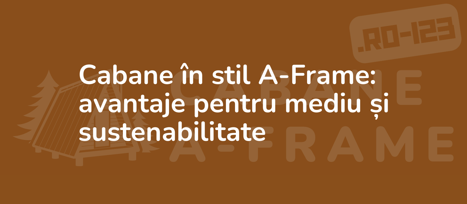 Cabane în stil A-Frame: avantaje pentru mediu și sustenabilitate