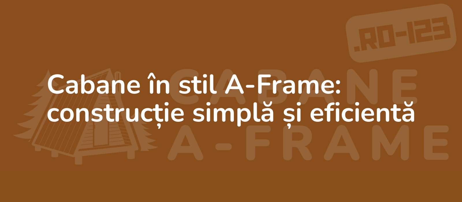 Cabane în stil A-Frame: construcție simplă și eficientă