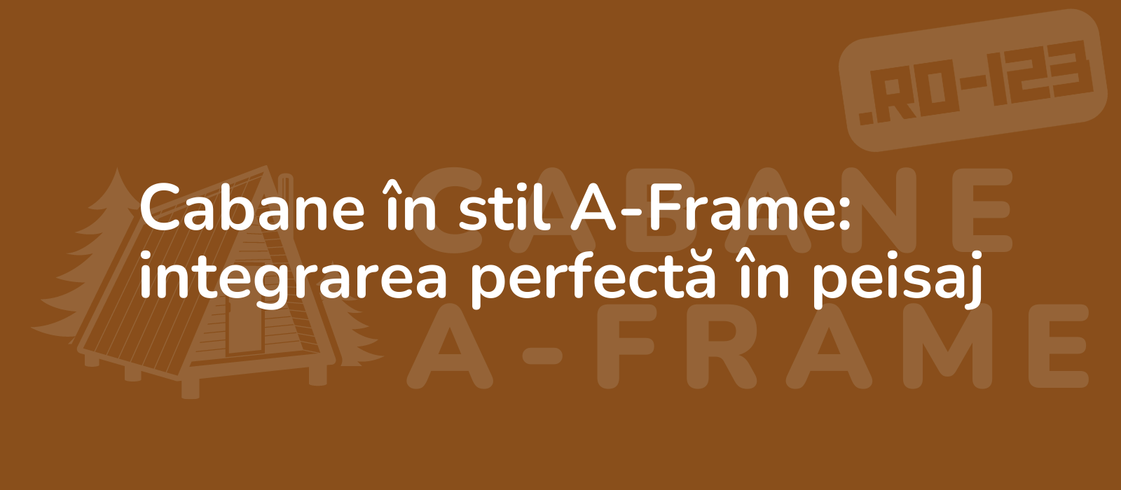 Cabane în stil A-Frame: integrarea perfectă în peisaj