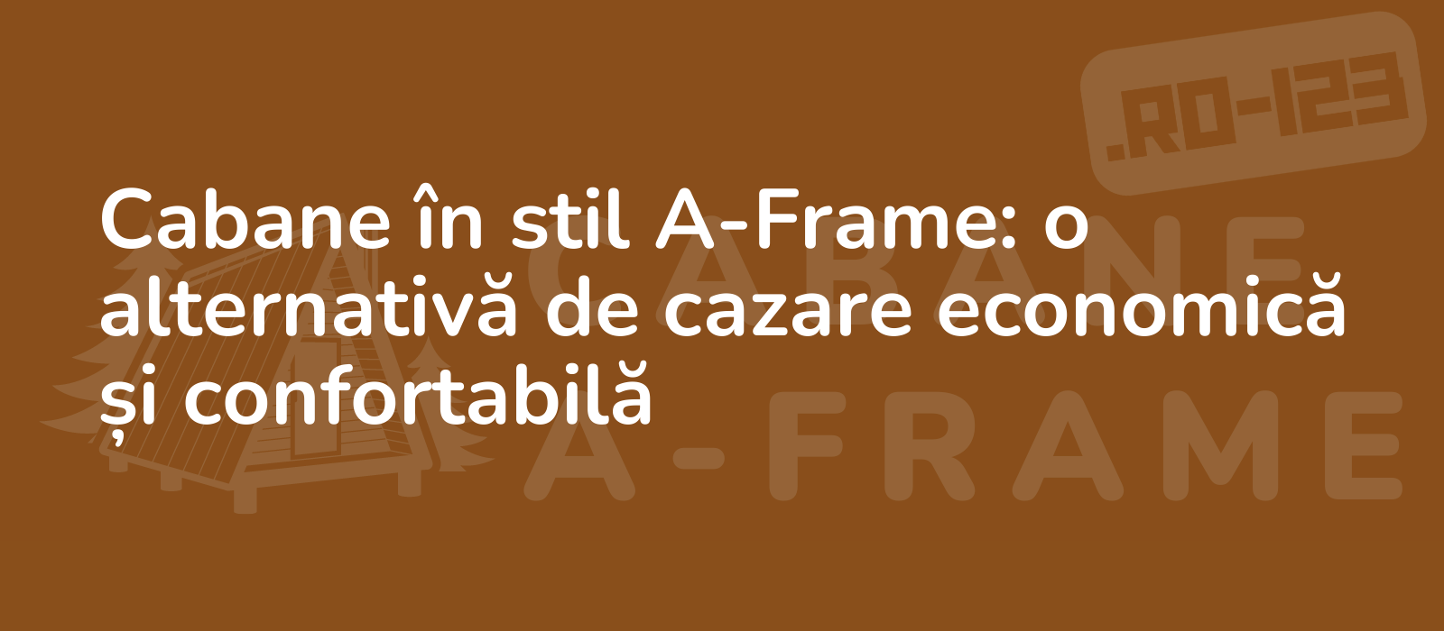 Cabane în stil A-Frame: o alternativă de cazare economică și confortabilă