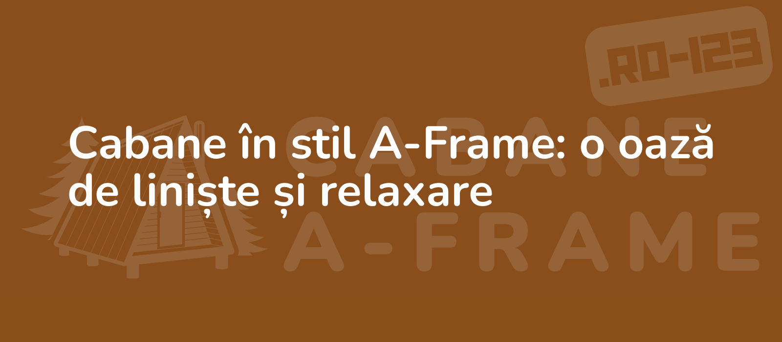 Cabane în stil A-Frame: o oază de liniște și relaxare