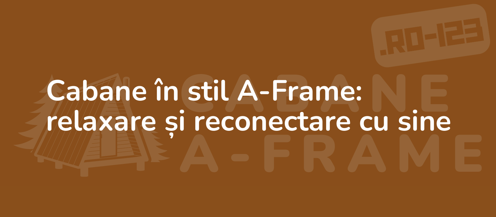 Cabane în stil A-Frame: relaxare și reconectare cu sine