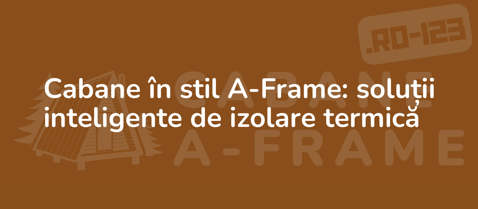 Cabane în stil A-Frame: soluții inteligente de izolare termică