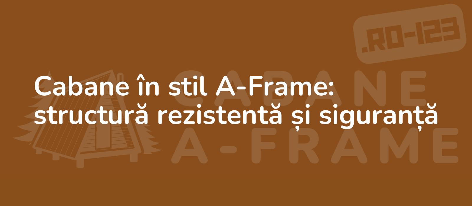 Cabane în stil A-Frame: structură rezistentă și siguranță