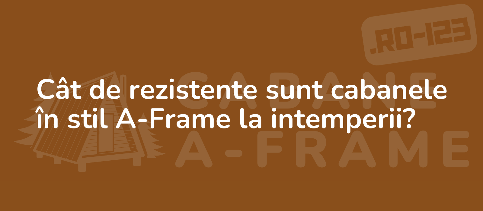 Cât de rezistente sunt cabanele în stil A-Frame la intemperii?