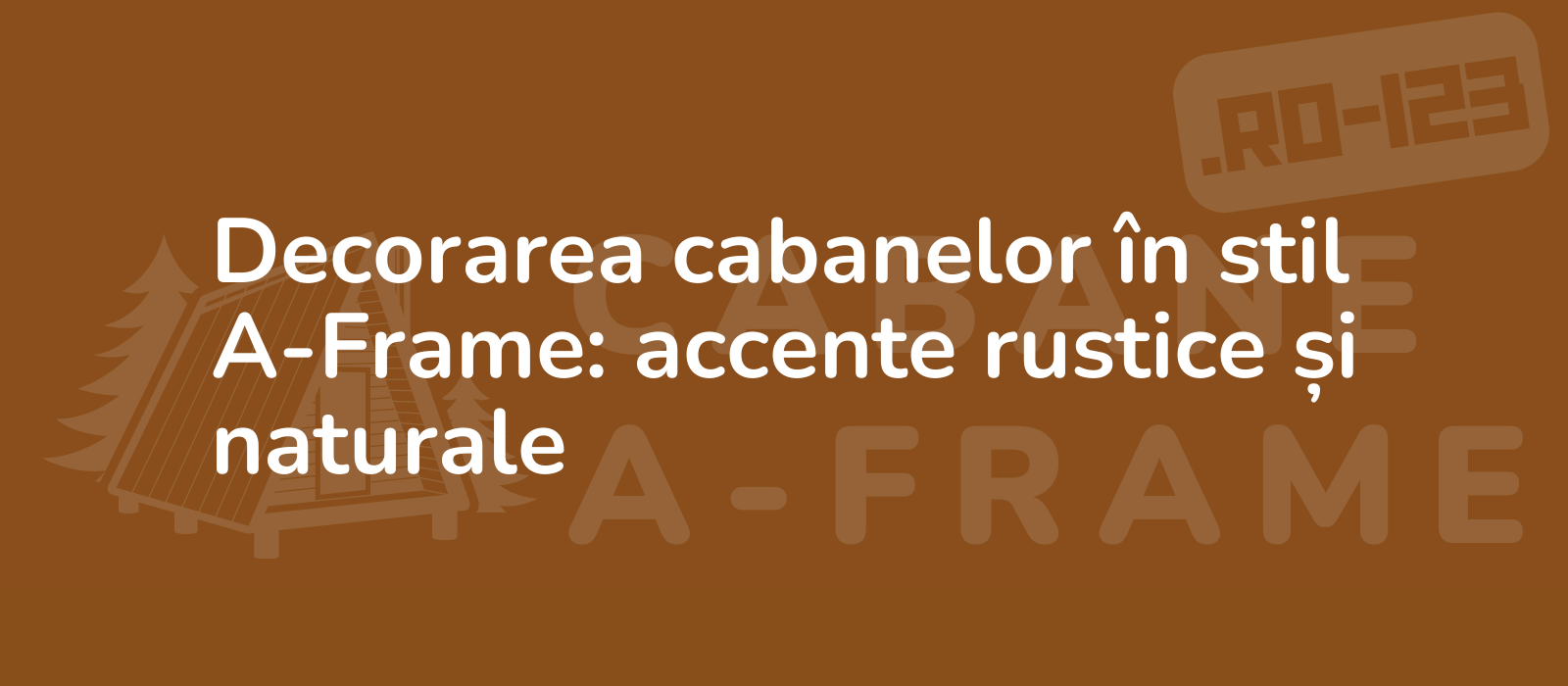 Decorarea cabanelor în stil A-Frame: accente rustice și naturale