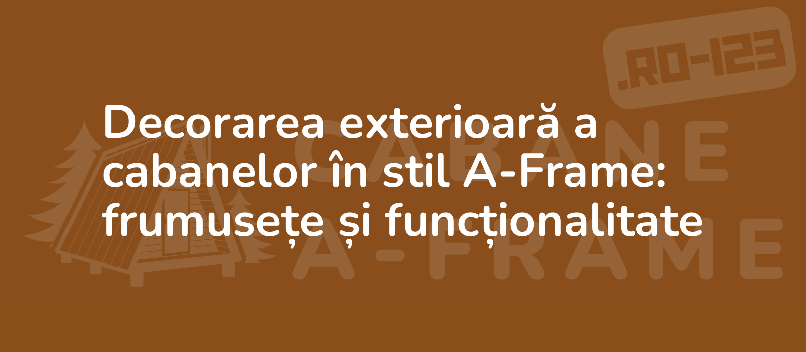 Decorarea exterioară a cabanelor în stil A-Frame: frumusețe și funcționalitate