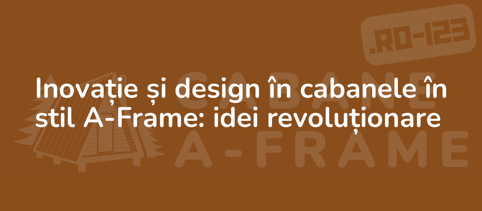 Inovație și design în cabanele în stil A-Frame: idei revoluționare