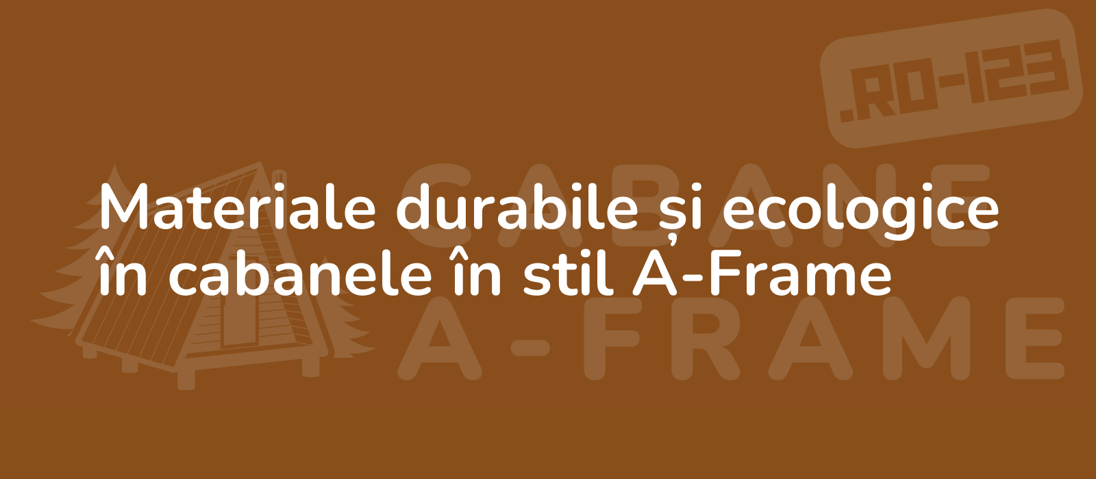 Materiale durabile și ecologice în cabanele în stil A-Frame