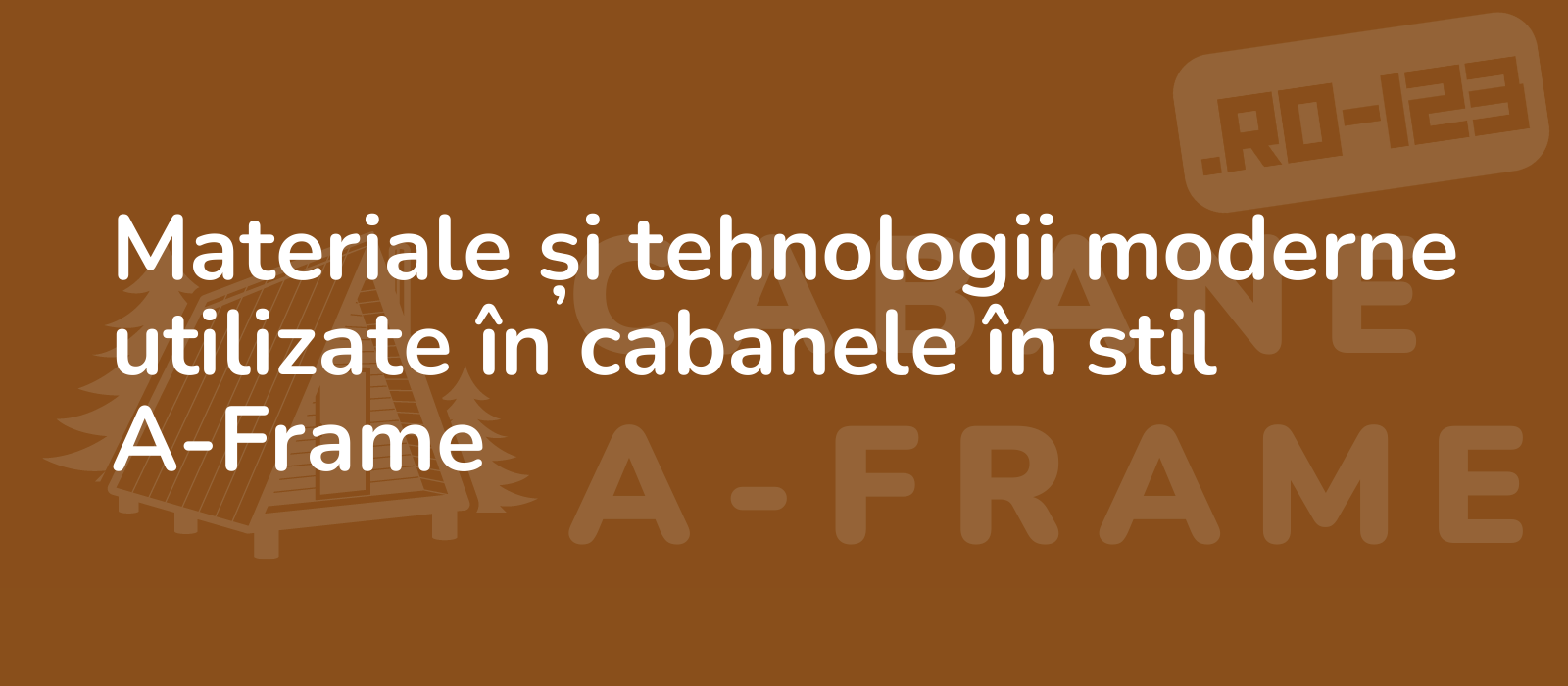 Materiale și tehnologii moderne utilizate în cabanele în stil A-Frame